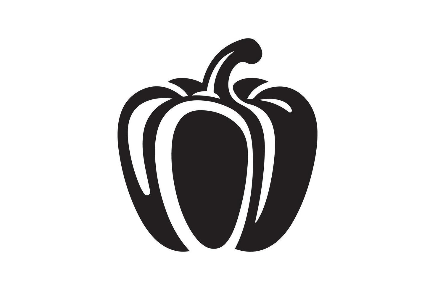 Black pepper icon on white background vector