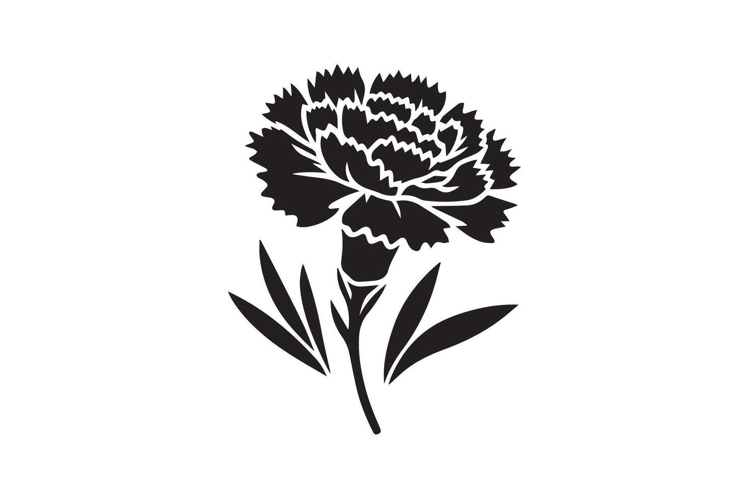 A black and white flower on a white background vector