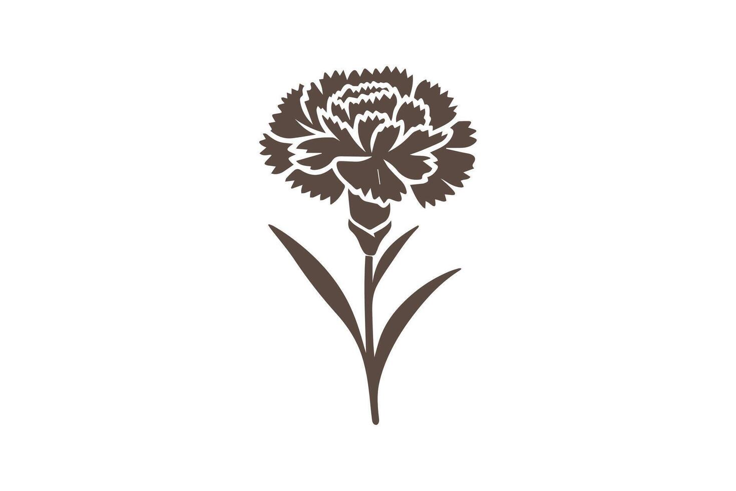 A flower is shown in a black and white drawing vector