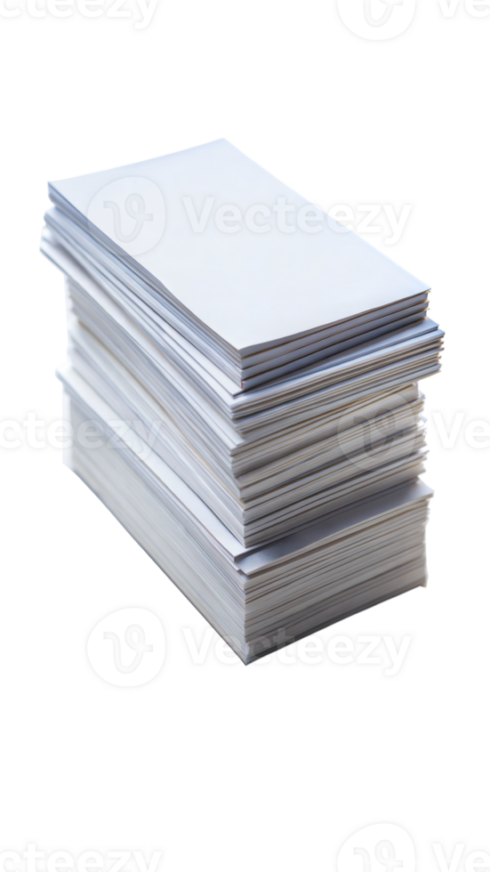 Stack of paper isolated on transparent background png