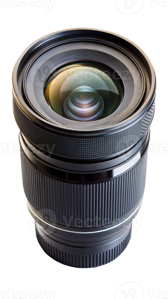 Camera lens closeup isolated on transparent background png