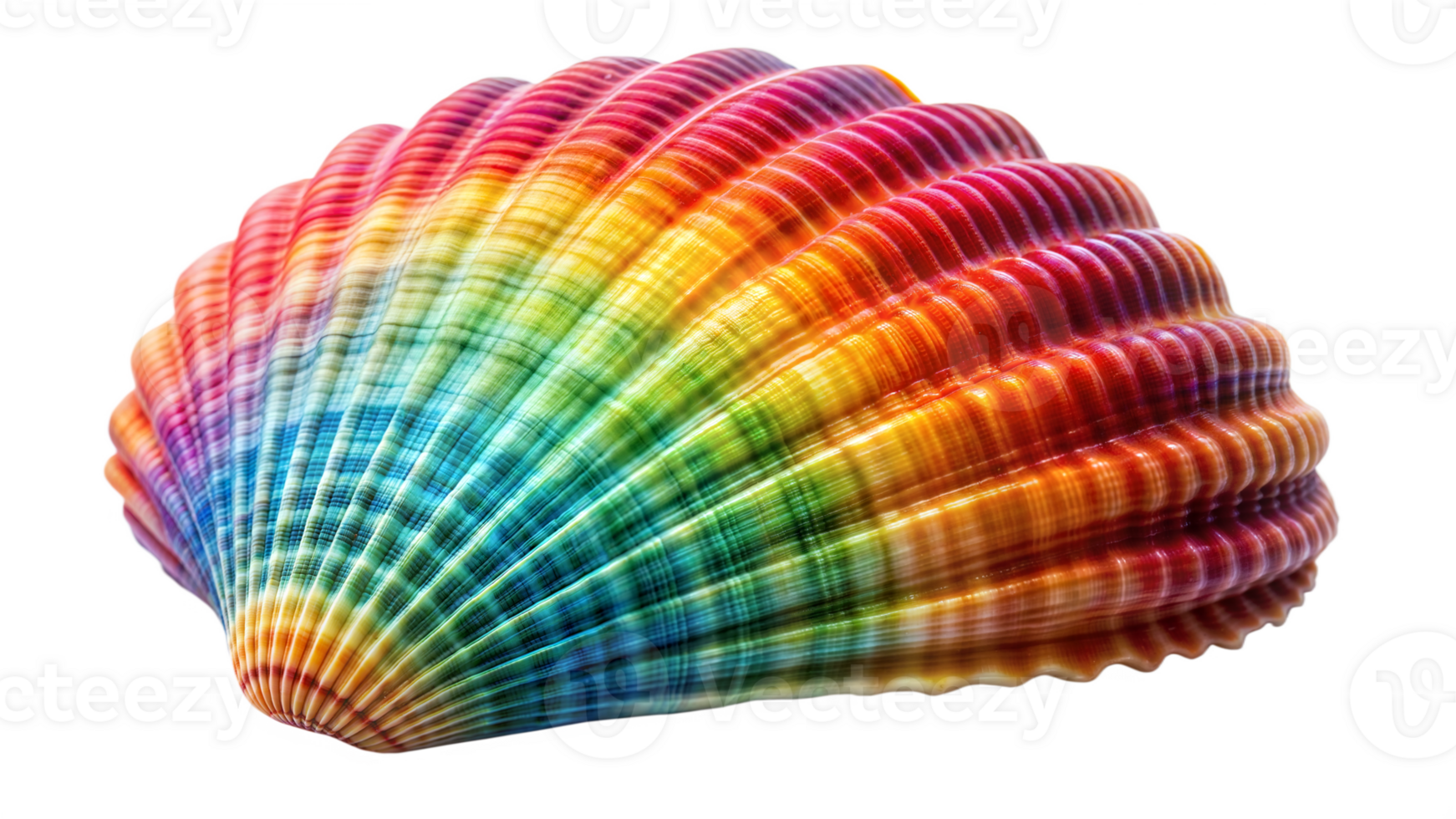 Colorful seashell isolated on transparent background png