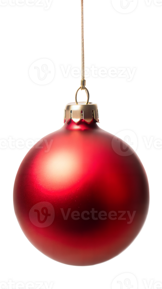Red Christmas ornament isolated on transparent background png