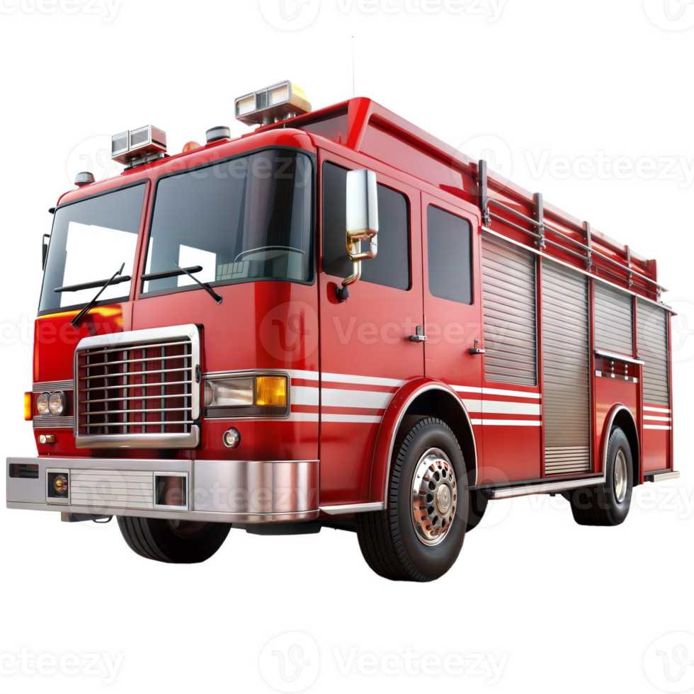 Fire truck isolated on transparent background png