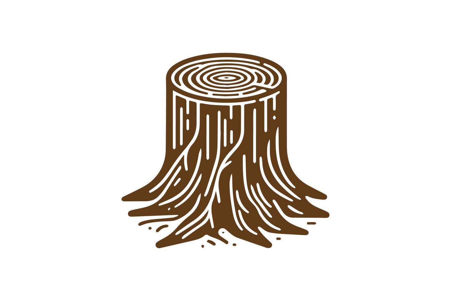 Logo for a tree stump vector