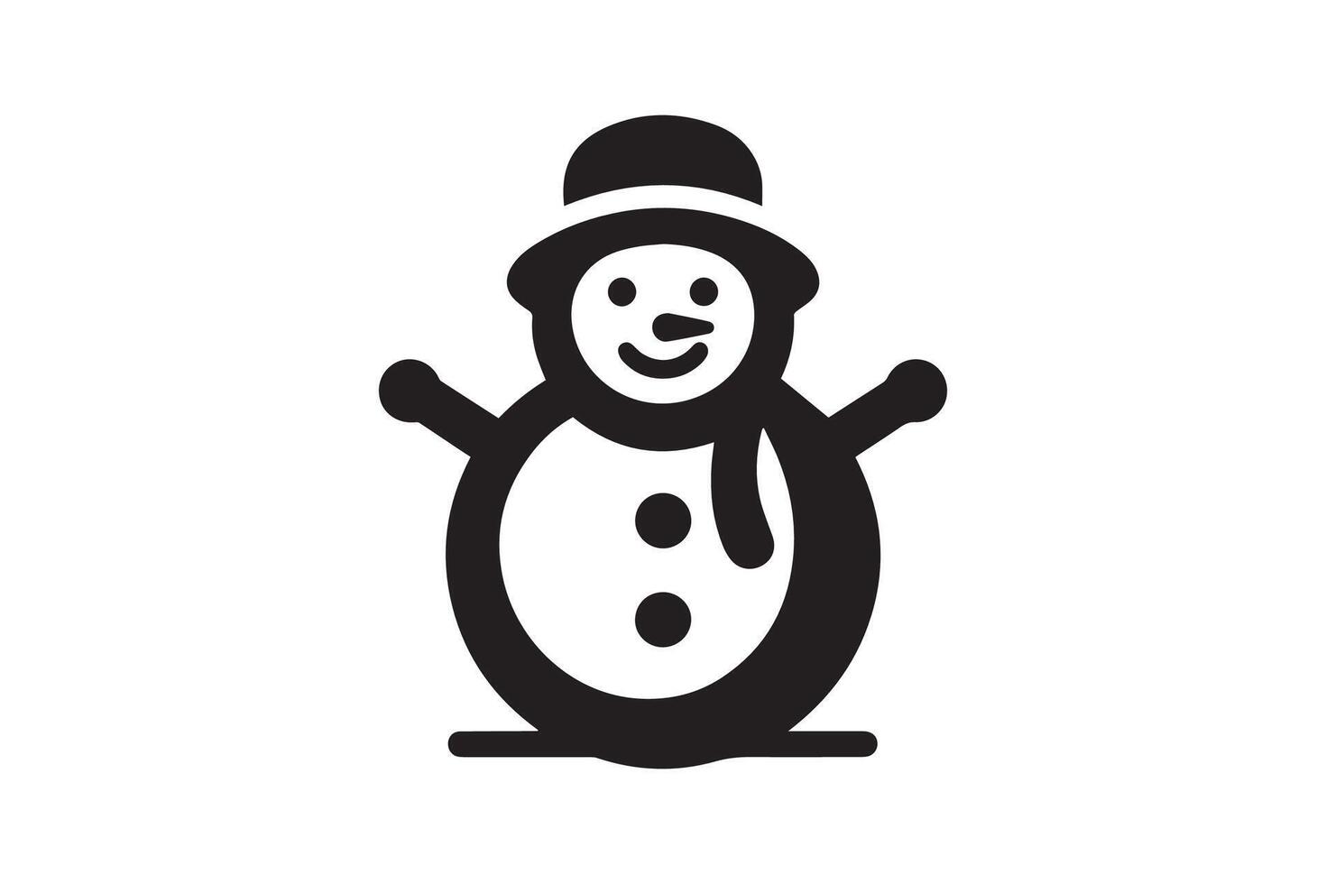winter snowman christmas character icon vector