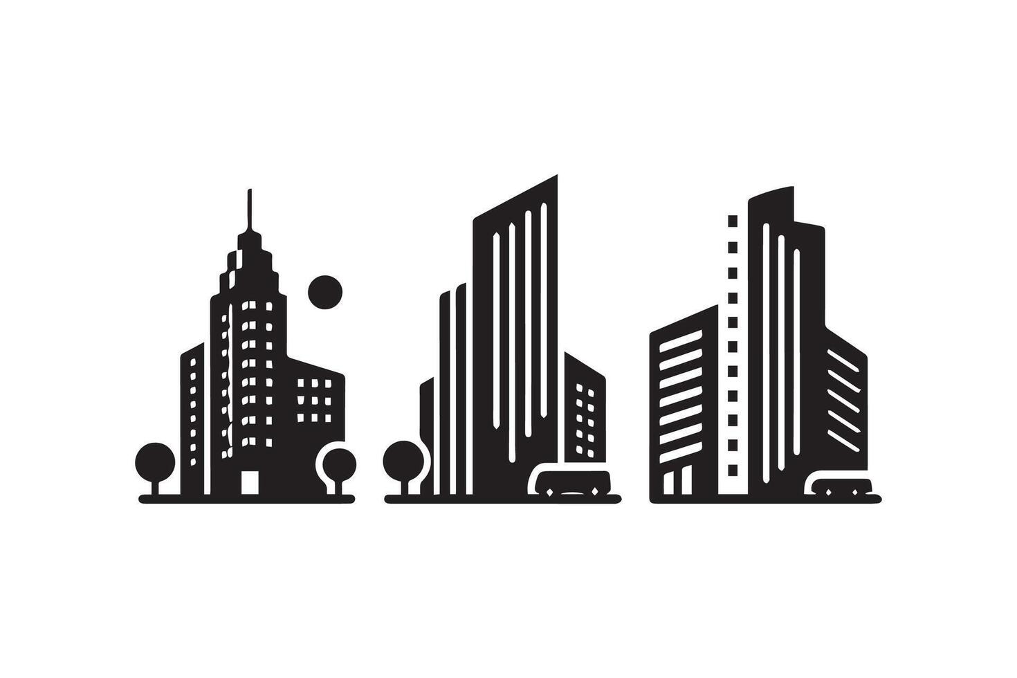 City buildings illustration vector