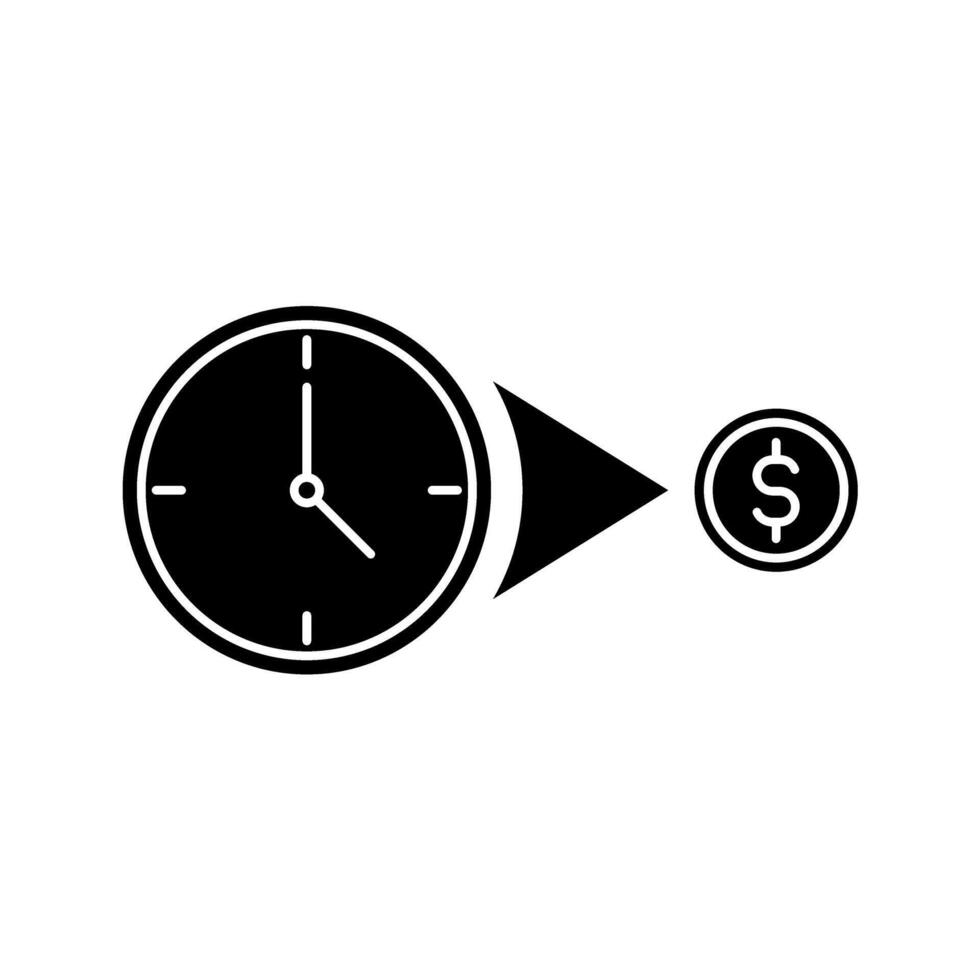 time is money concept icon vector