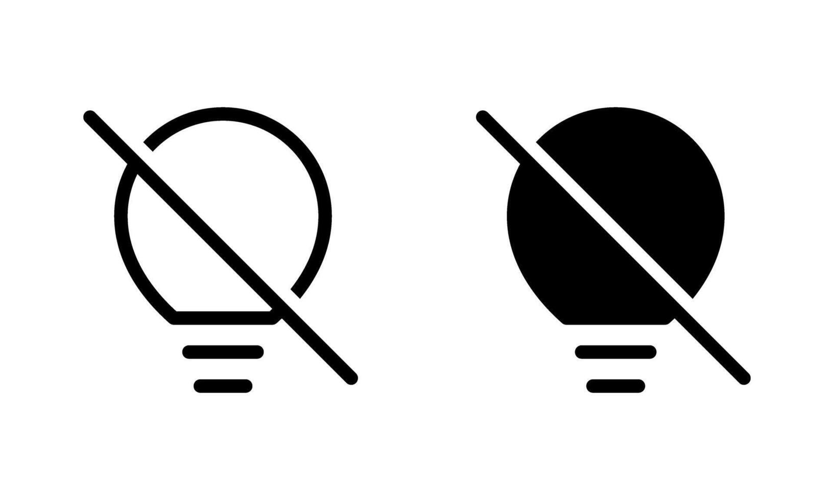 illustration of no light and no flash icon vector