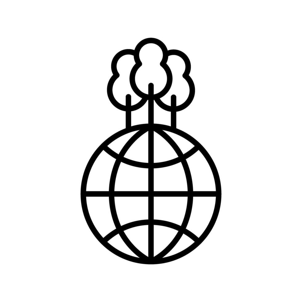 illustration of global forest icon vector