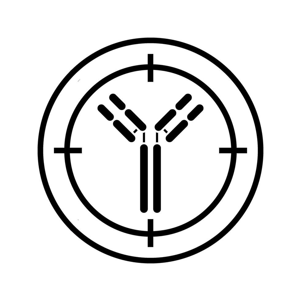 target antibody icon vector