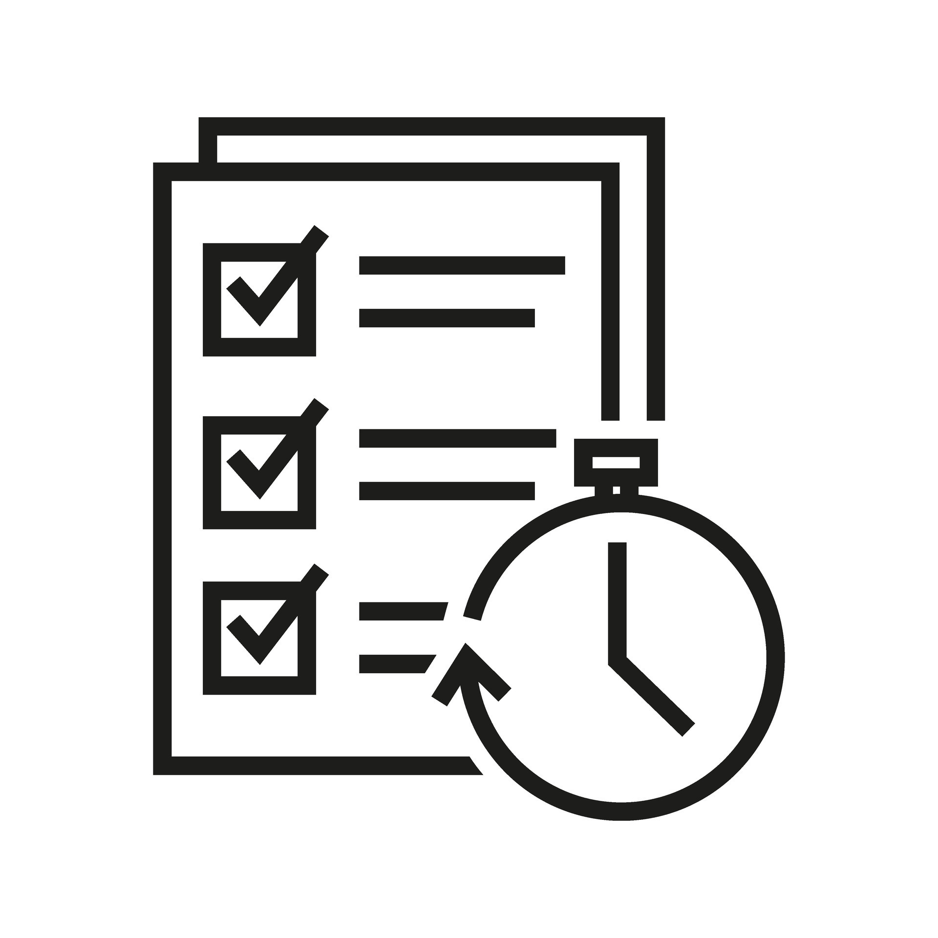 document with timer clock icon 49237303 Vector Art at Vecteezy