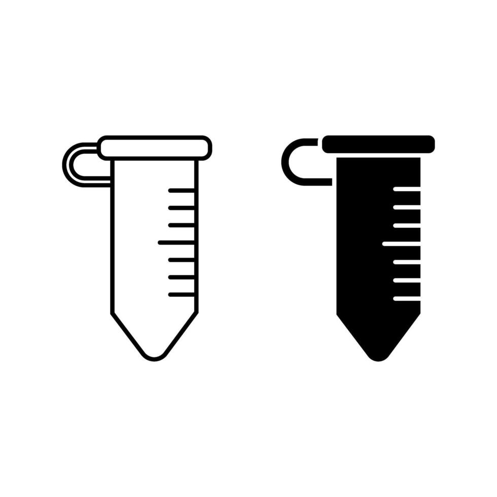 micro centrifuge tube for scientific experiments icon vector