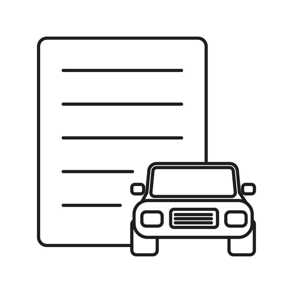 car certificate document icon vector