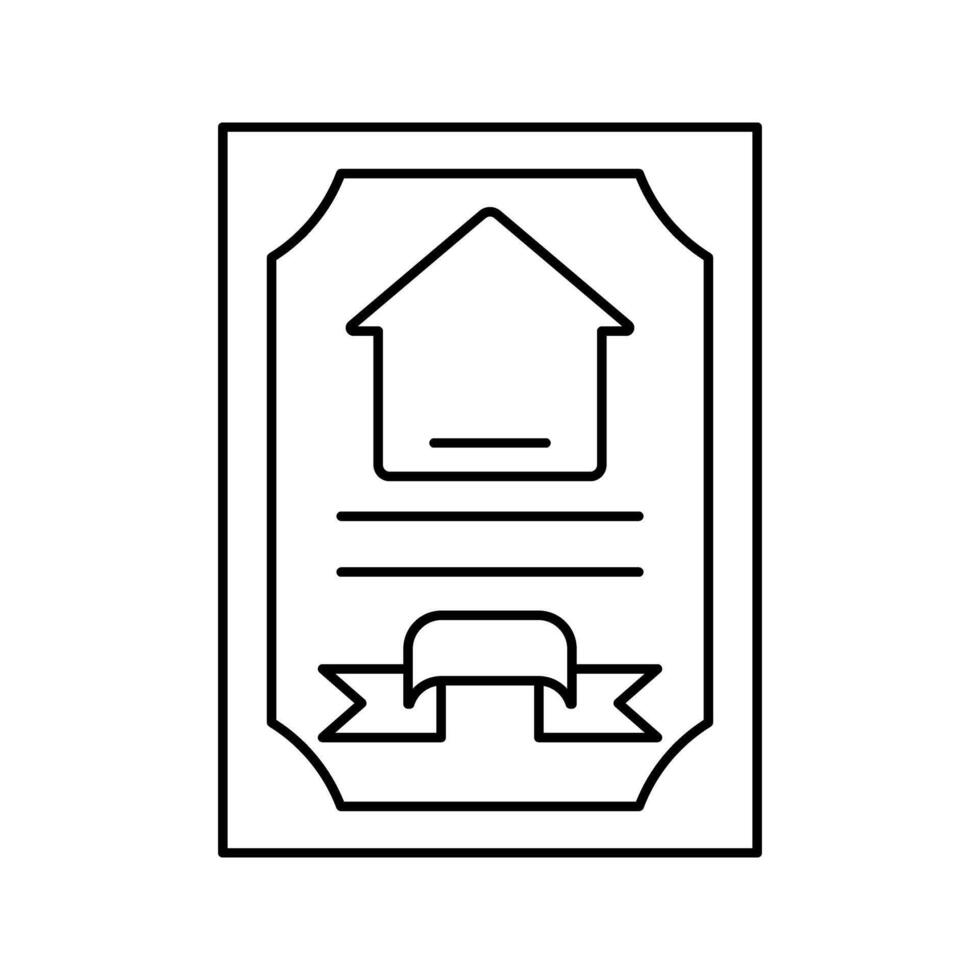 house certificate icon vector
