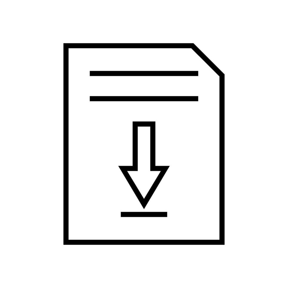 document download icon vector