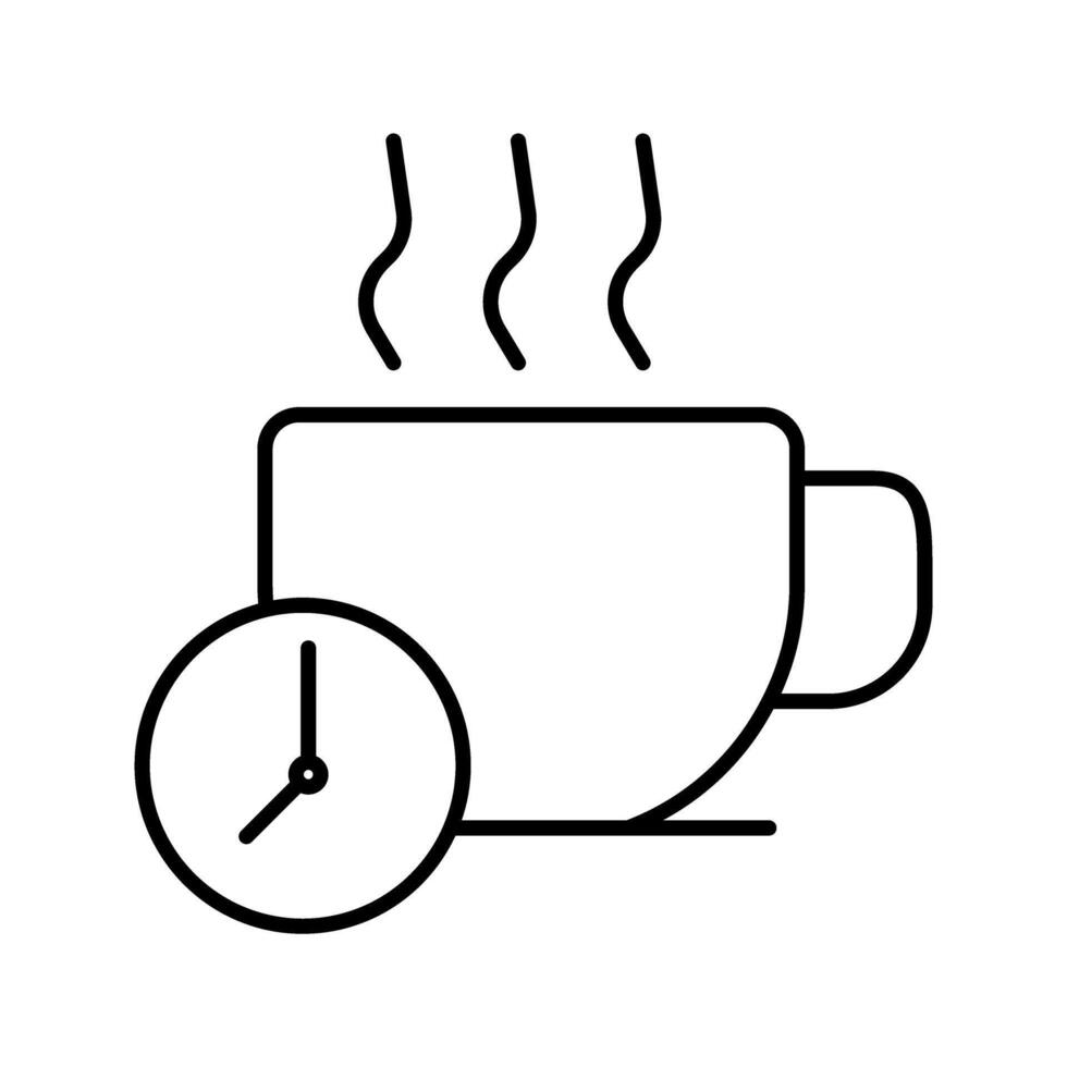 a cup with clock icon vector