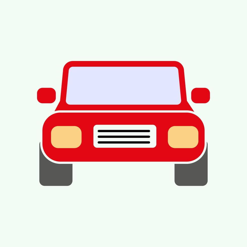 front side of car vehicle icon vector