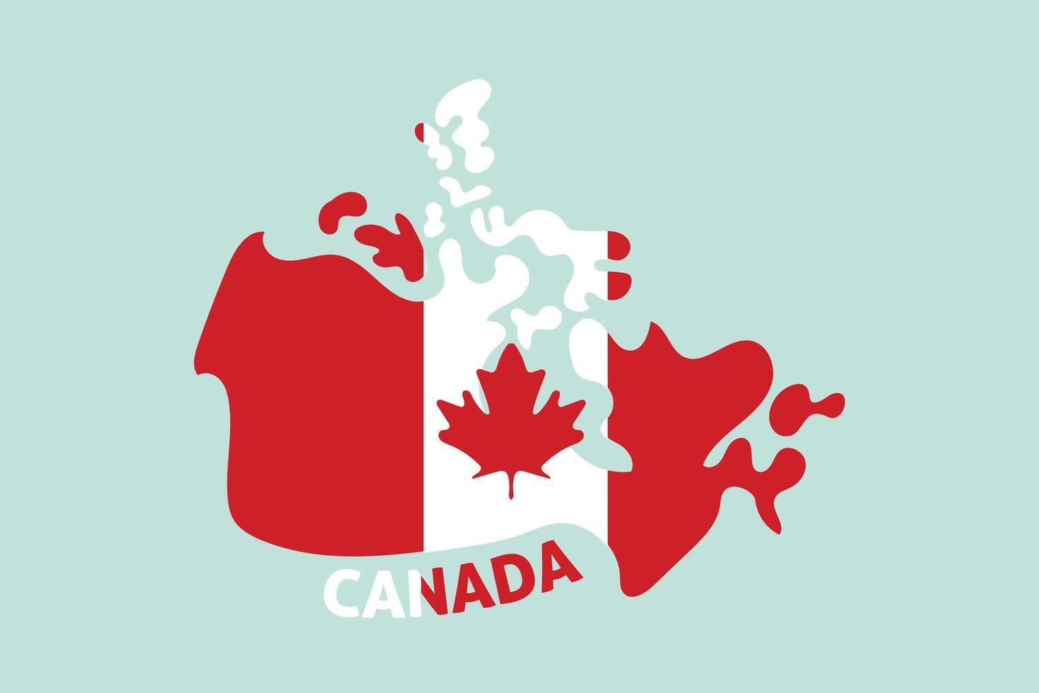 Map of Canada with Provincial Borders in White vector