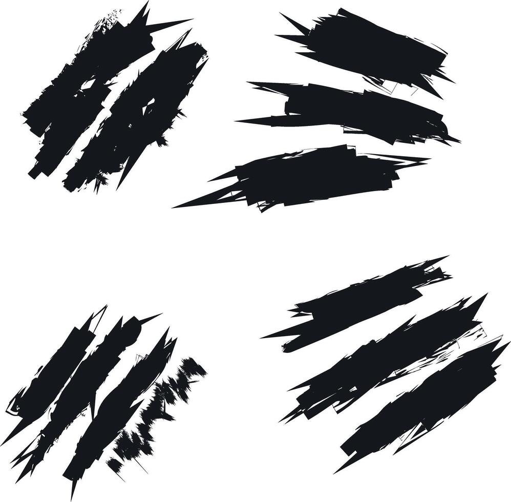 Paint brush. Black ink grunge brush strokes. paintbrush set. Grunge. vector
