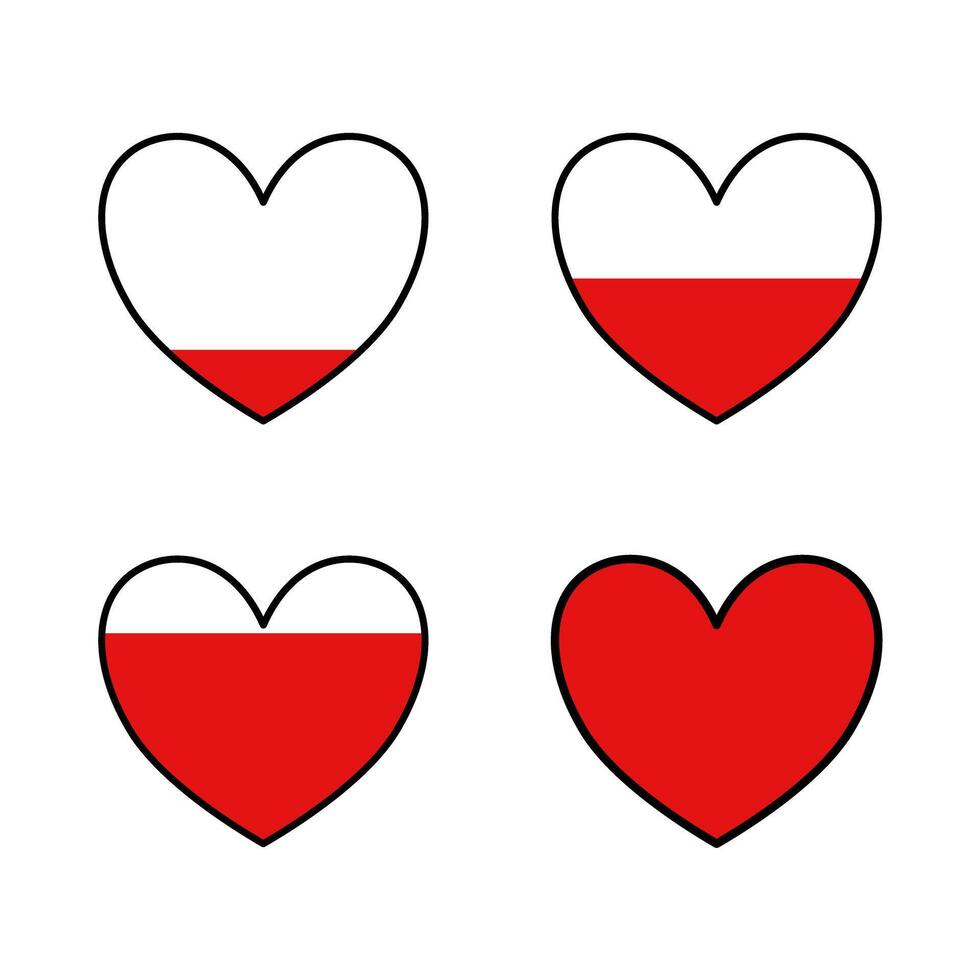 heart icon set vector