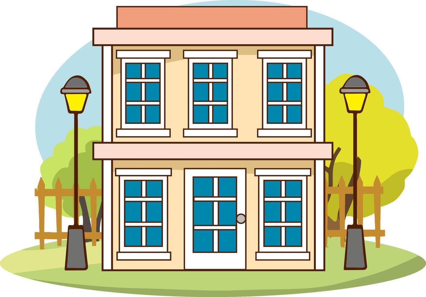 Modern house flat icon design, illustration isolated on white background vector
