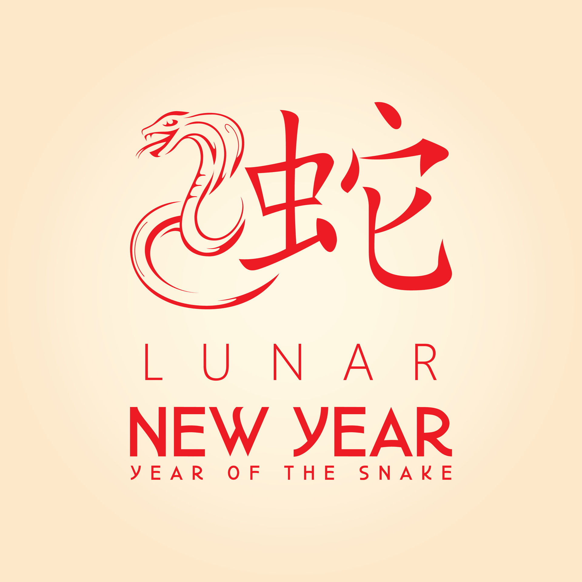 Minimal Chinese New Year 2025. Lunar New Year 2025. Year of the snake 49237572 Vector Art at