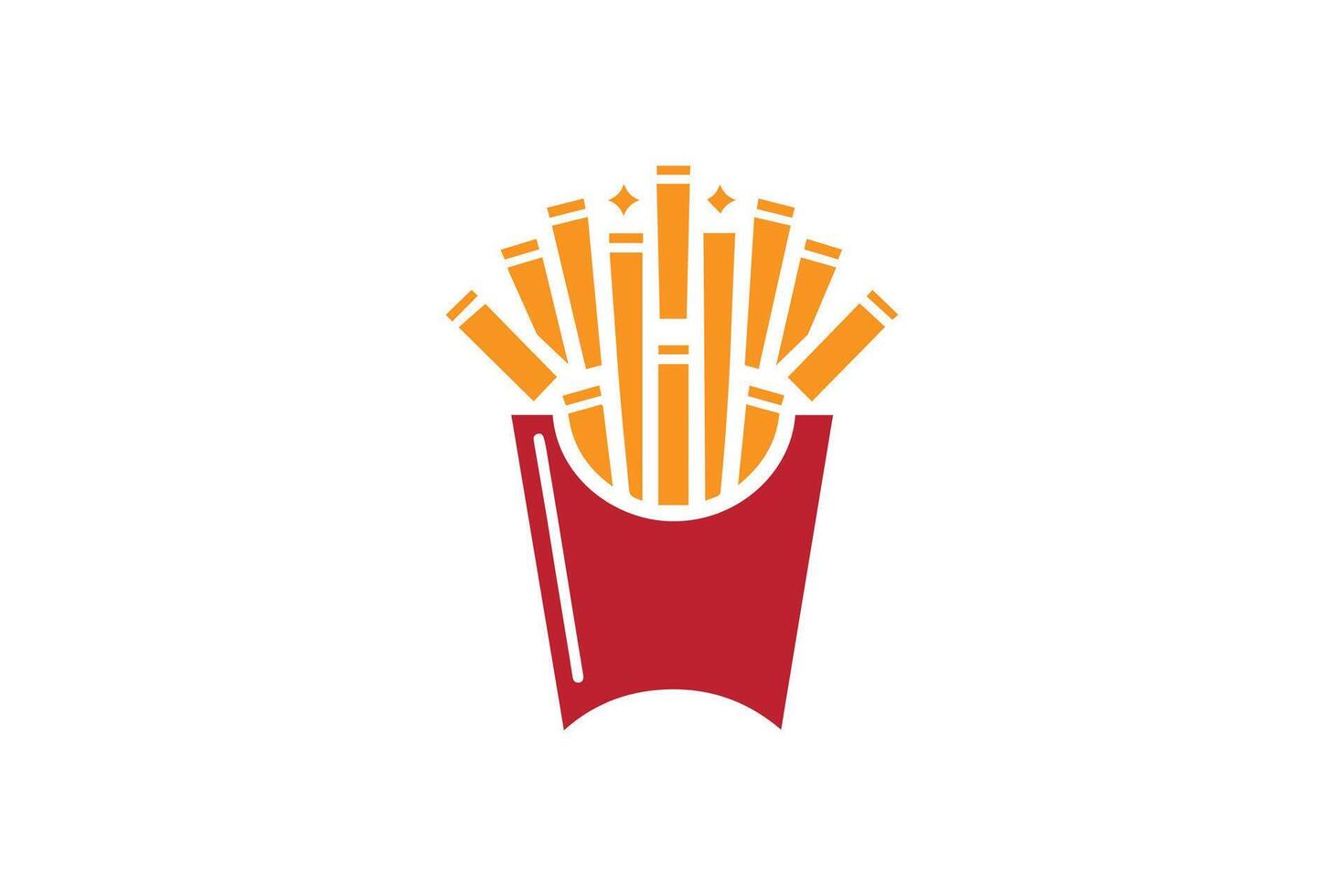 French fries icon illustration vector
