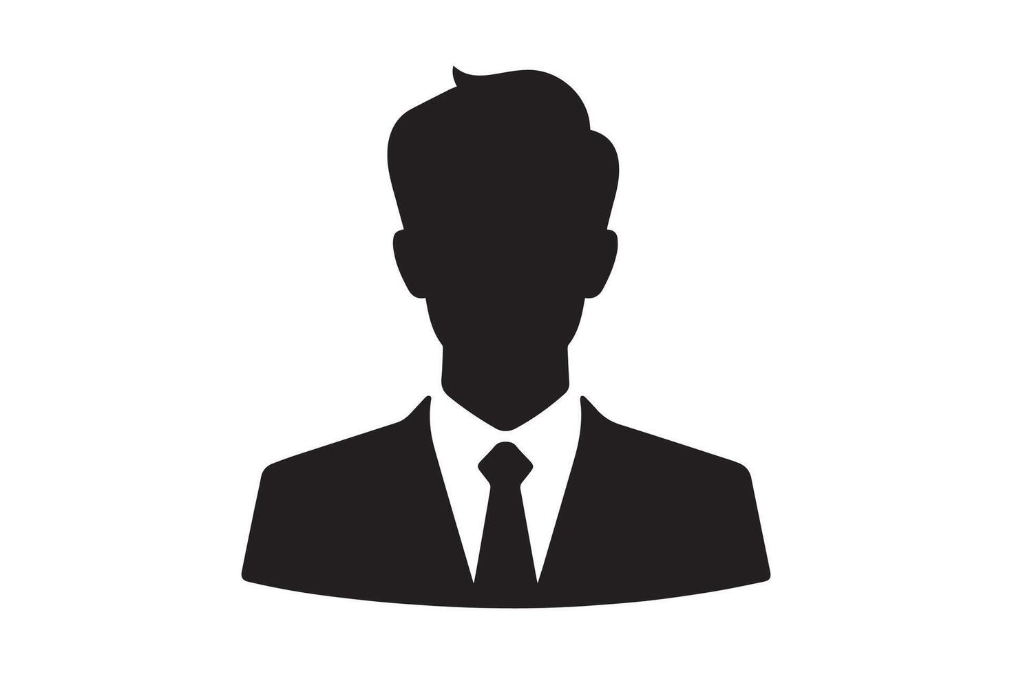 A silhouette of a man in a suit and tie vector