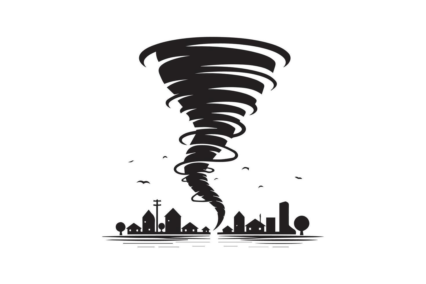 Tornado illustration on white background vector
