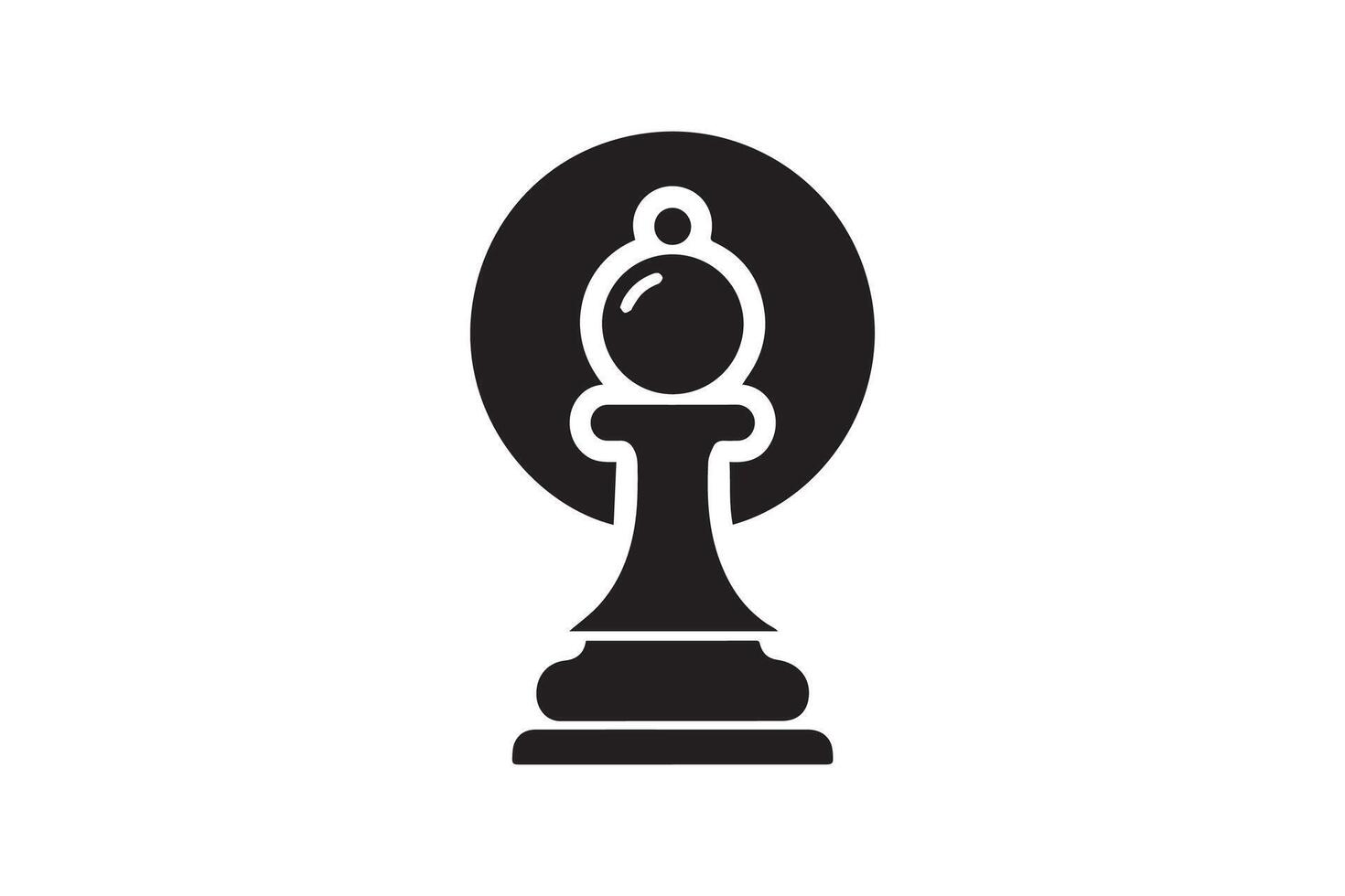 A black and white chess piece on a white background vector