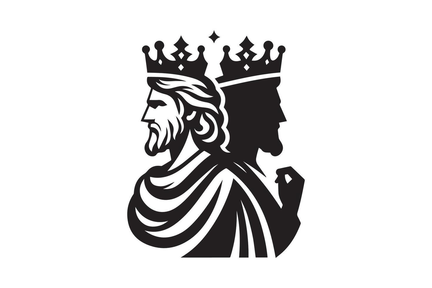 The king and queen of the north vector