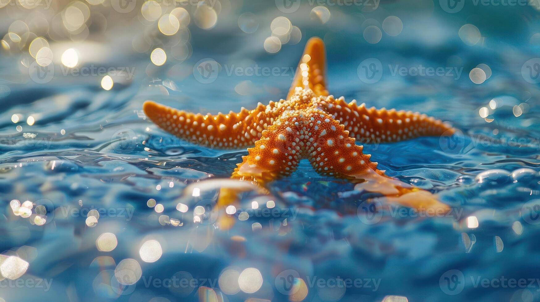Starfish navigates the water on its own, photo