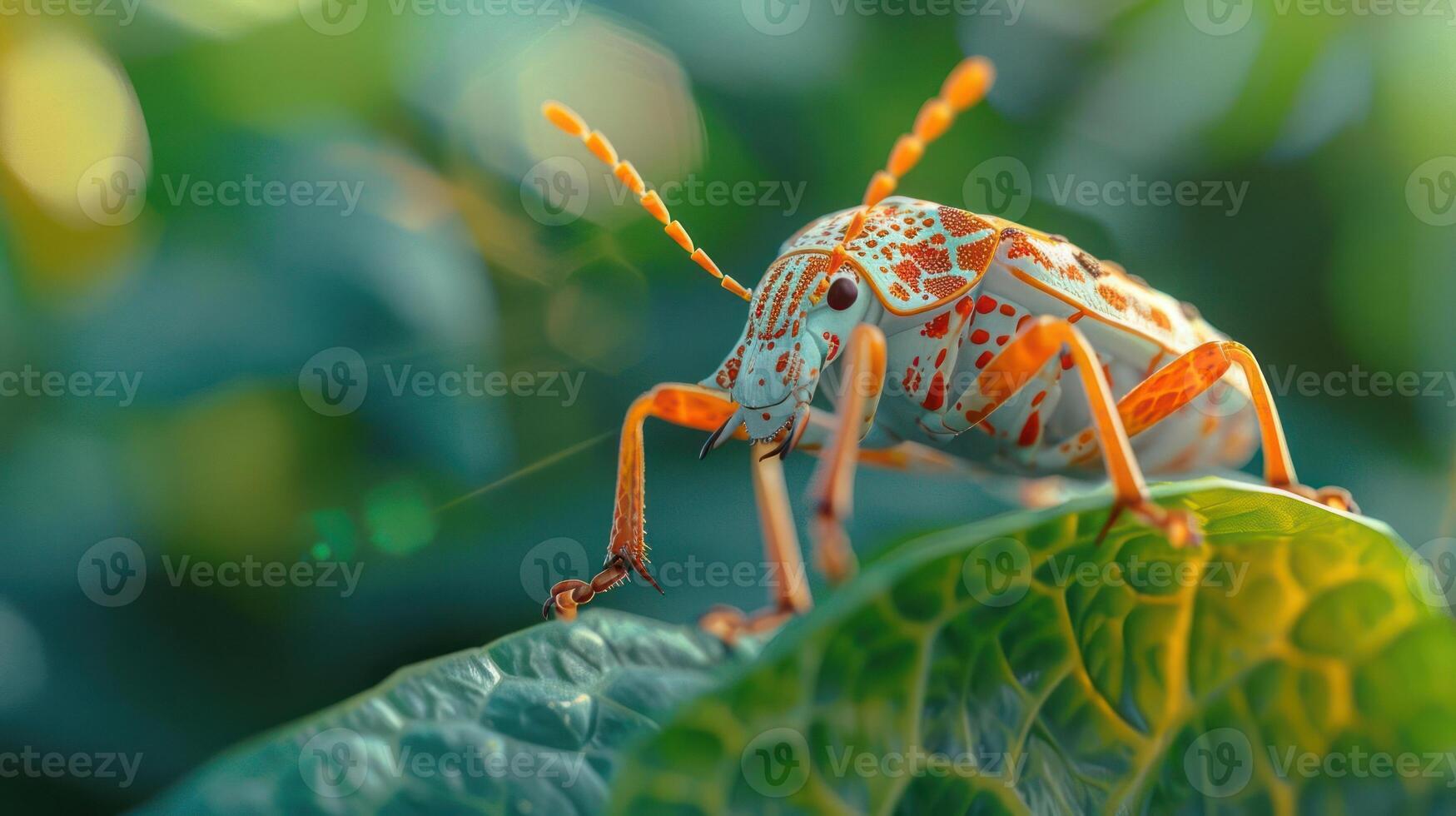 This image showcases a ladybug in all its vibrant colors. photo
