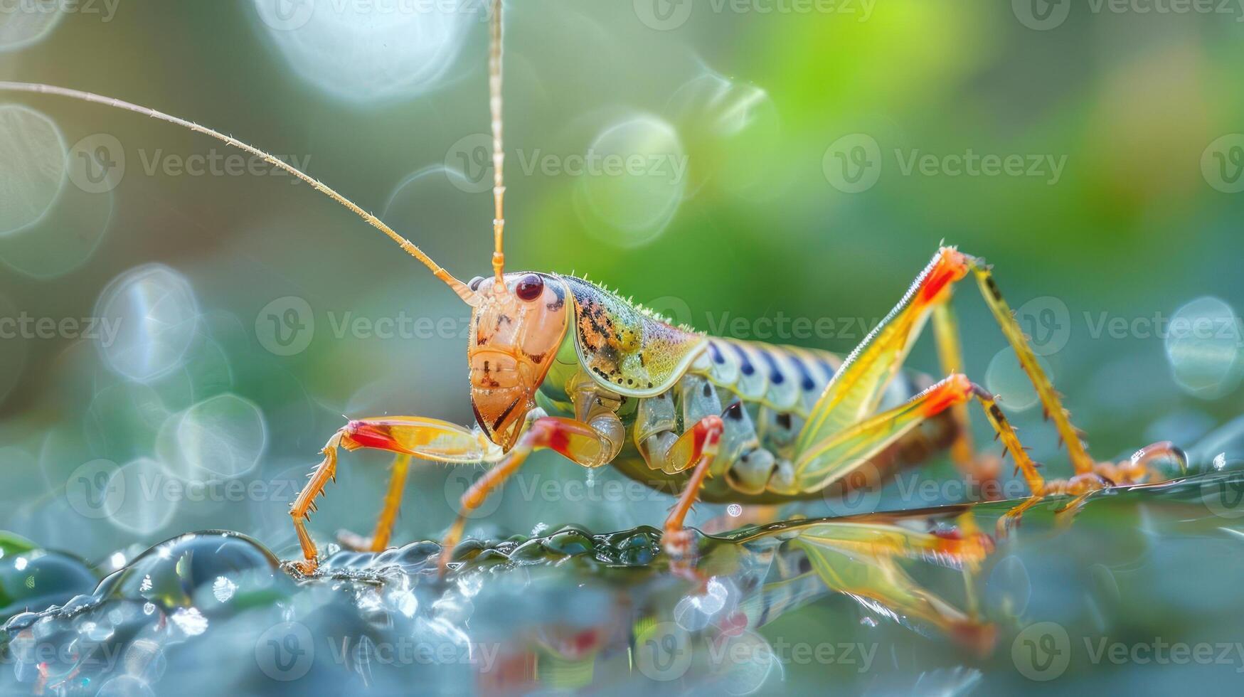 depicts a close-up of an exotic insect that looks like a combination of a beetle and a crab, photo