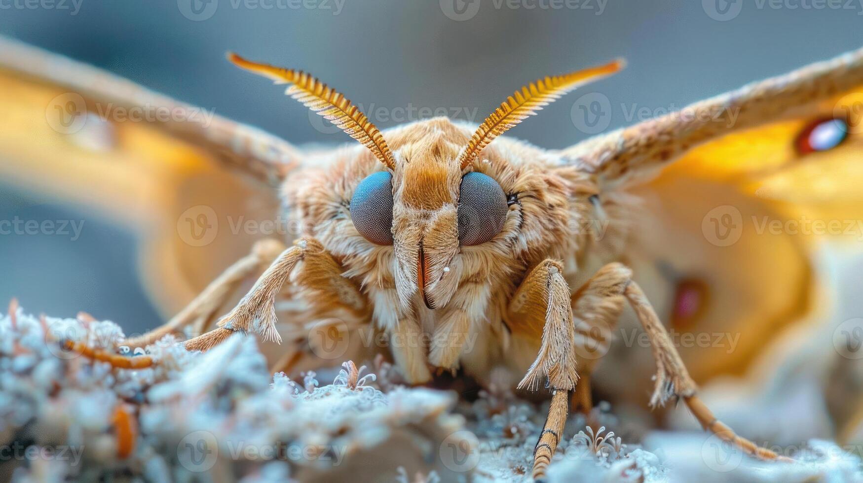 A close-up photo of a moth, highlighting its unique features such as antennae and large eyes.