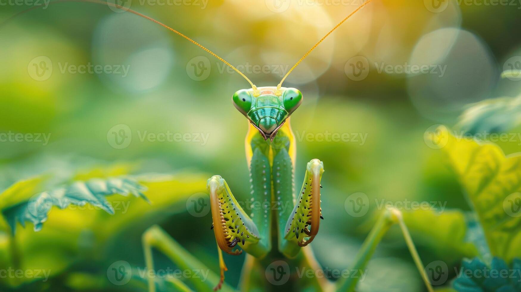 a captivating image of a Glasswinged Butterfly, perched on a leaf in the bright sunlight. photo
