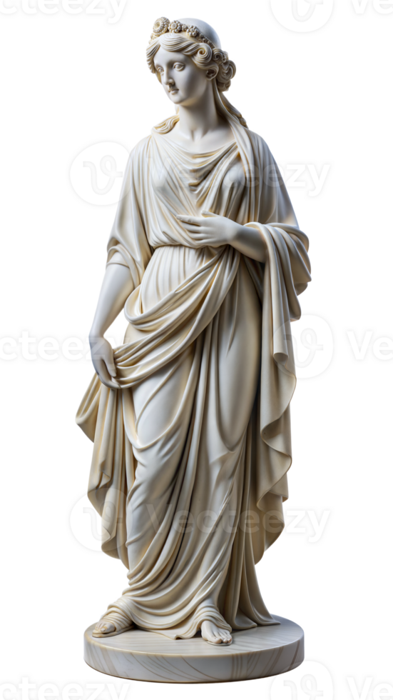 Full body statue isolated on transparent background png