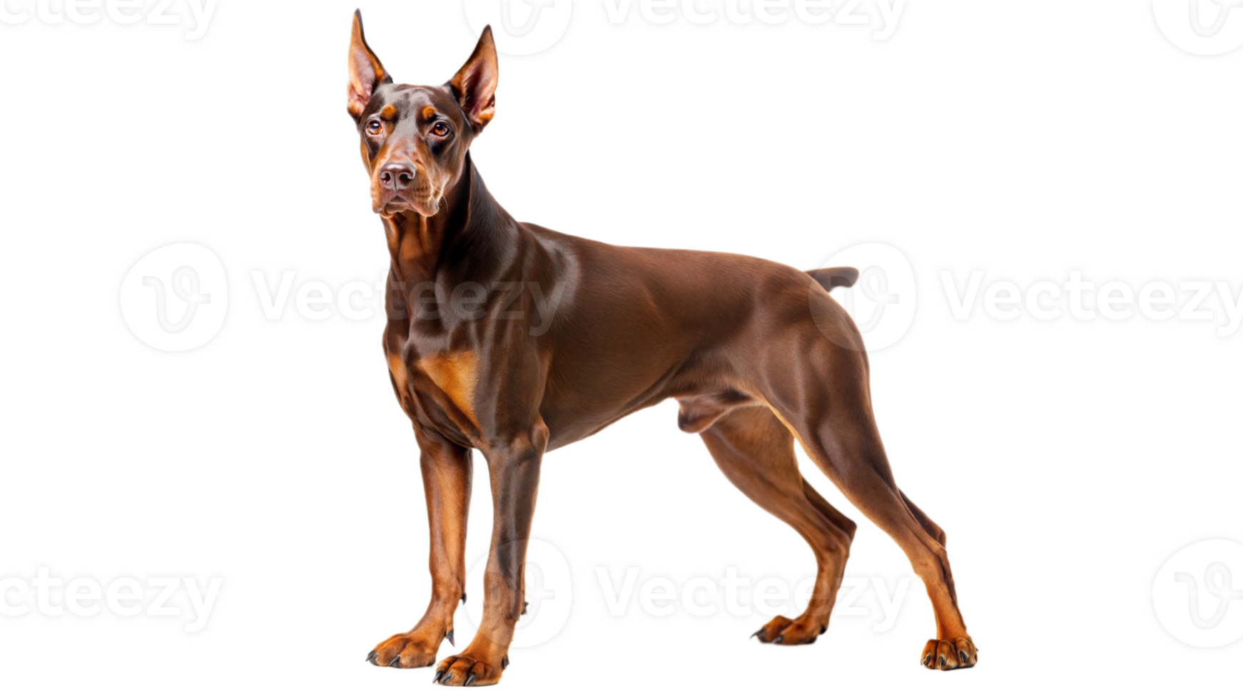 Doberman Pinscher dog isolated on transparent background png