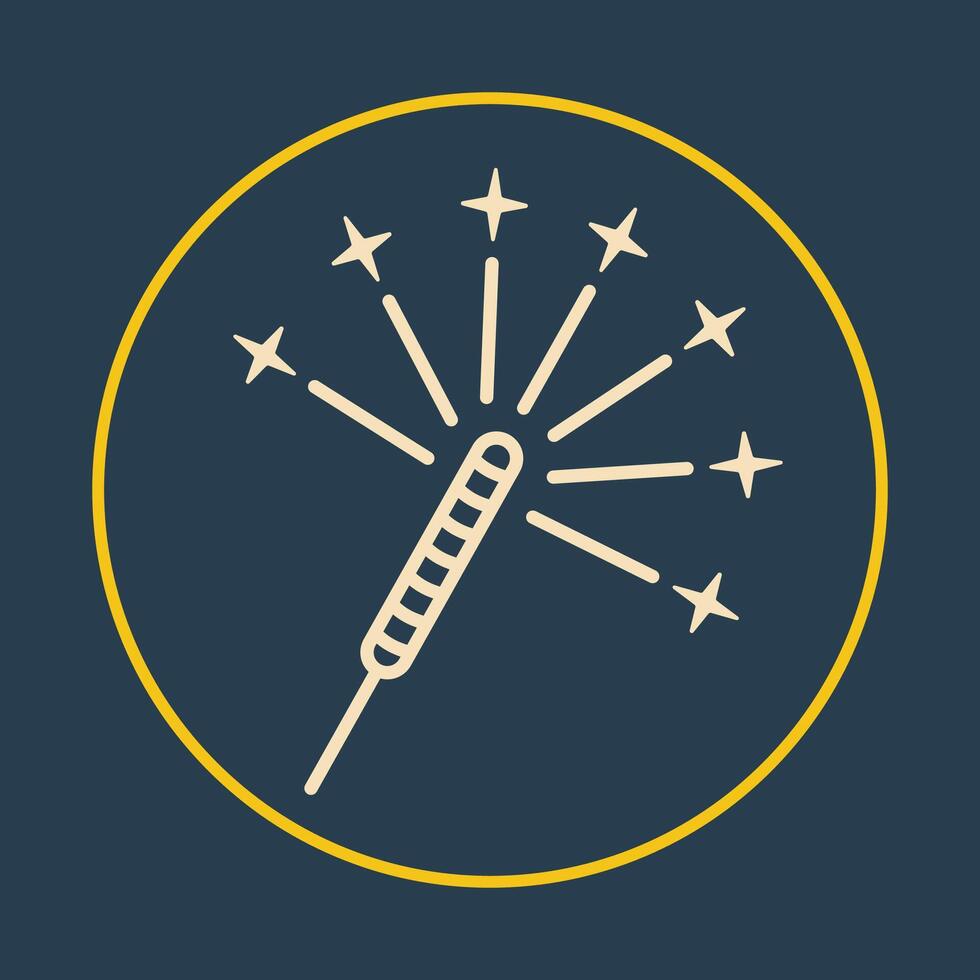 Sparklers trendy icon proficient abstract illustration colorful artwork design vector