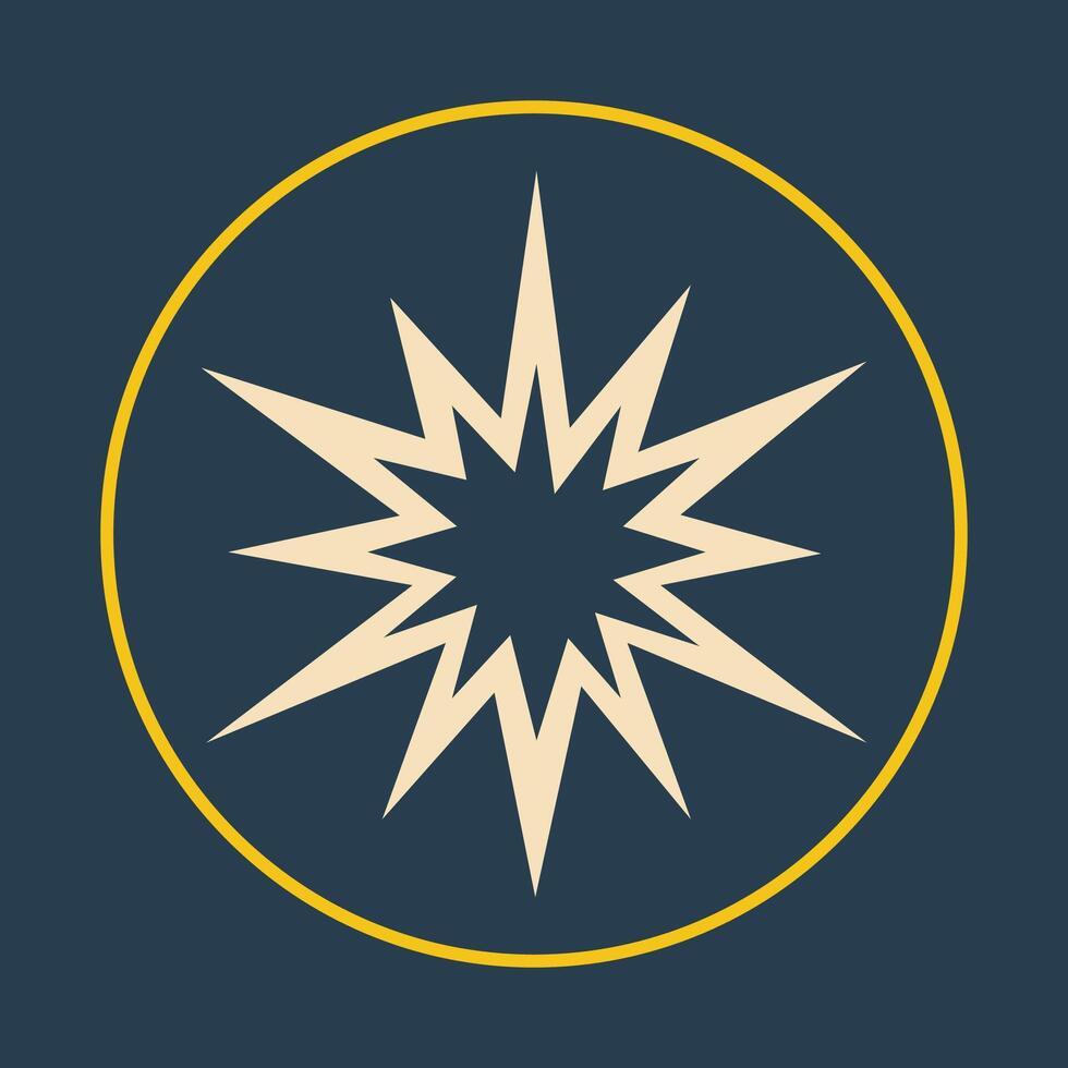 Explosion trendy icon proficient abstract illustration colorful artwork design vector