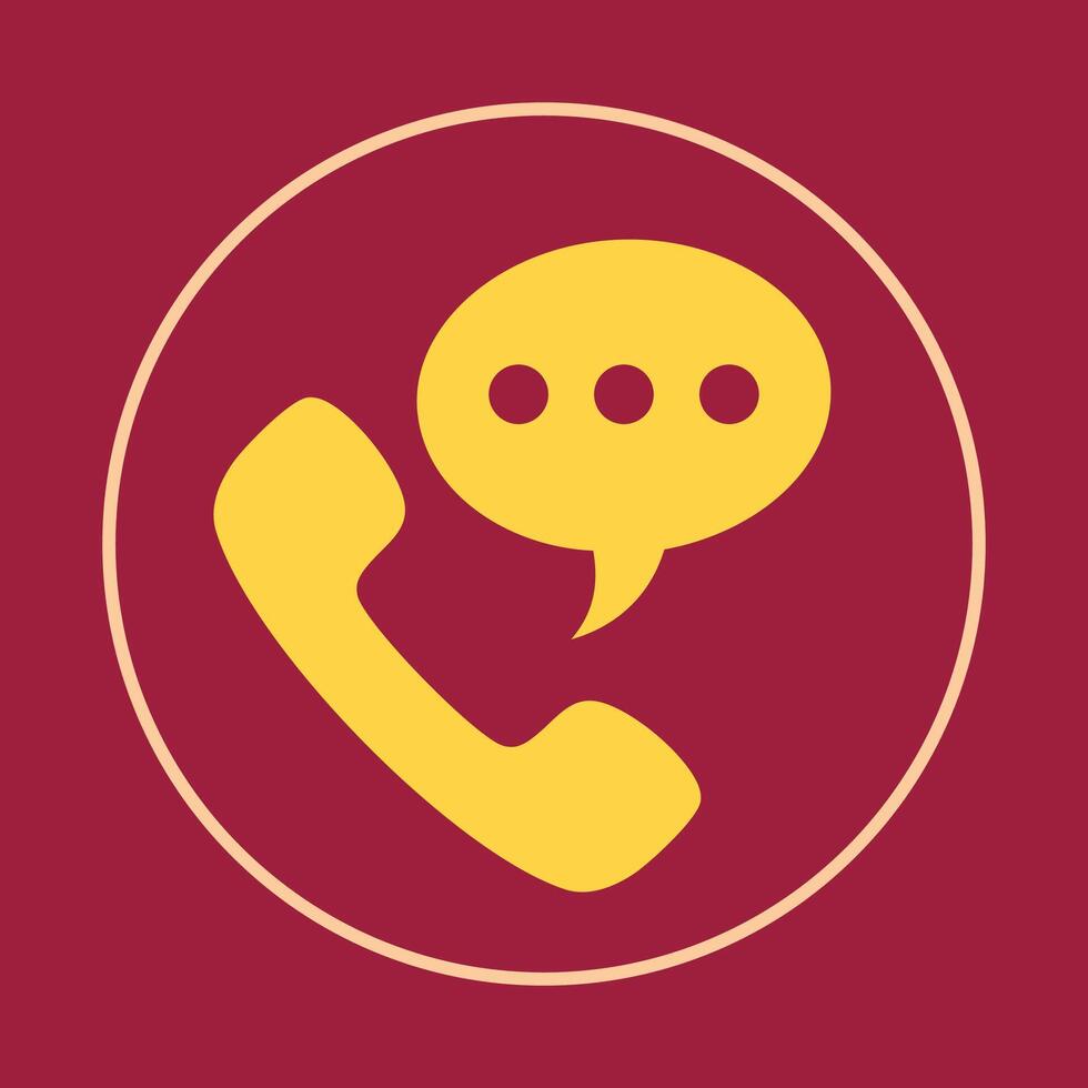 Phone call trendy icon skilled abstract illustration colorful artwork beautiful design vector