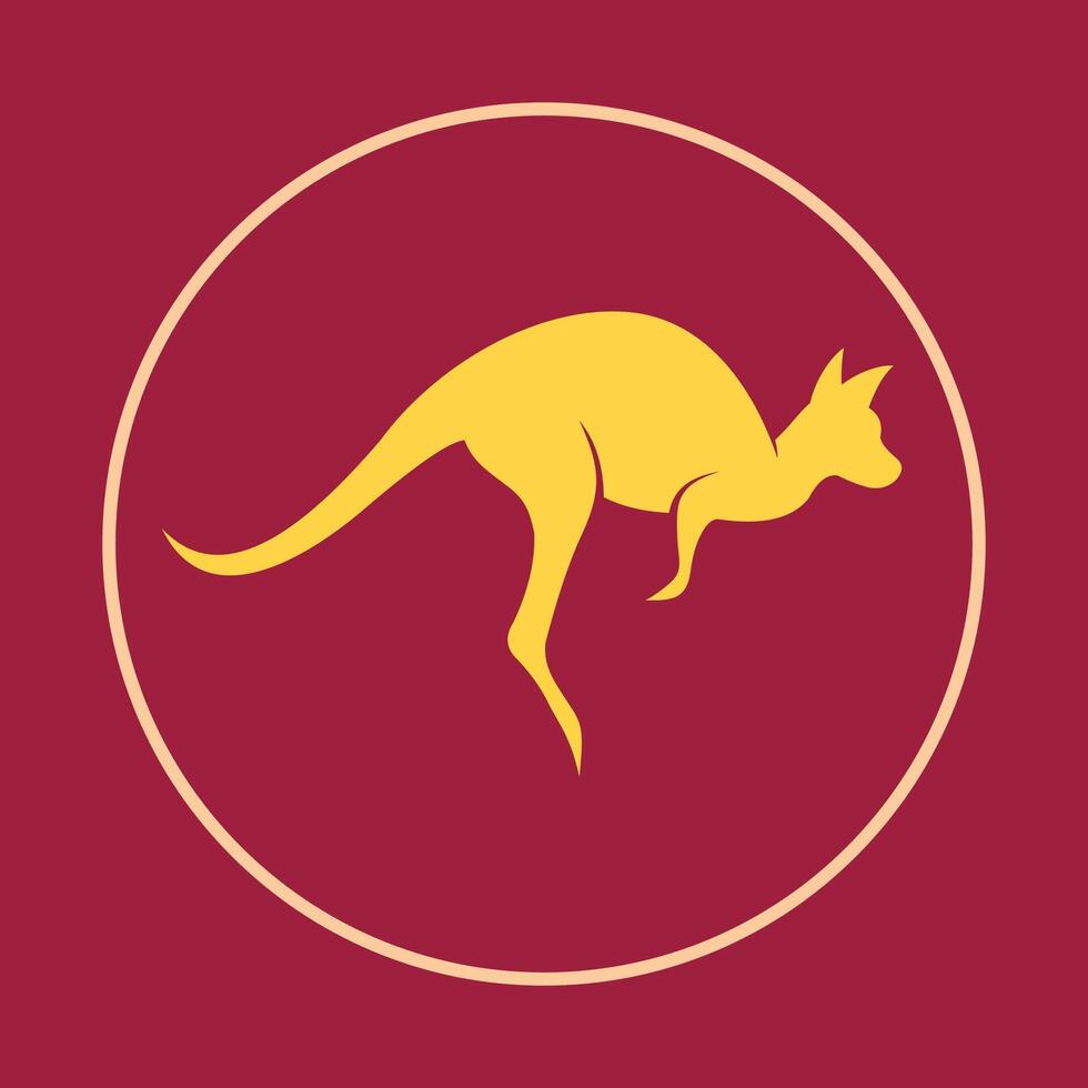 Kangaroo trendy icon skilled abstract illustration colorful artwork beautiful design vector