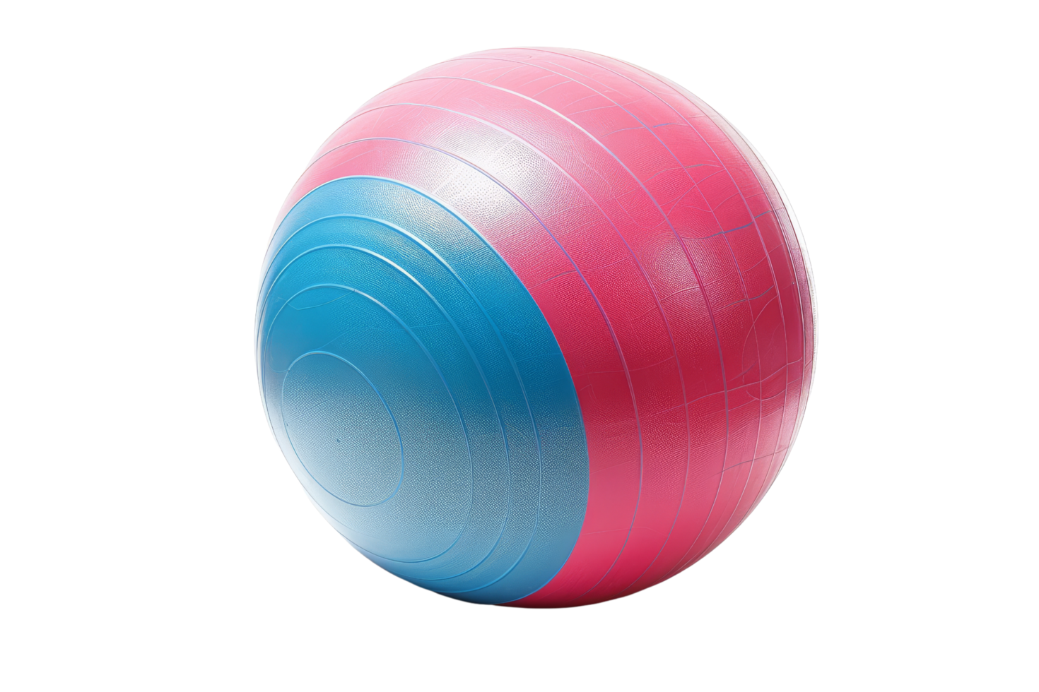 Pink and Blue Exercise Ball Isolated png