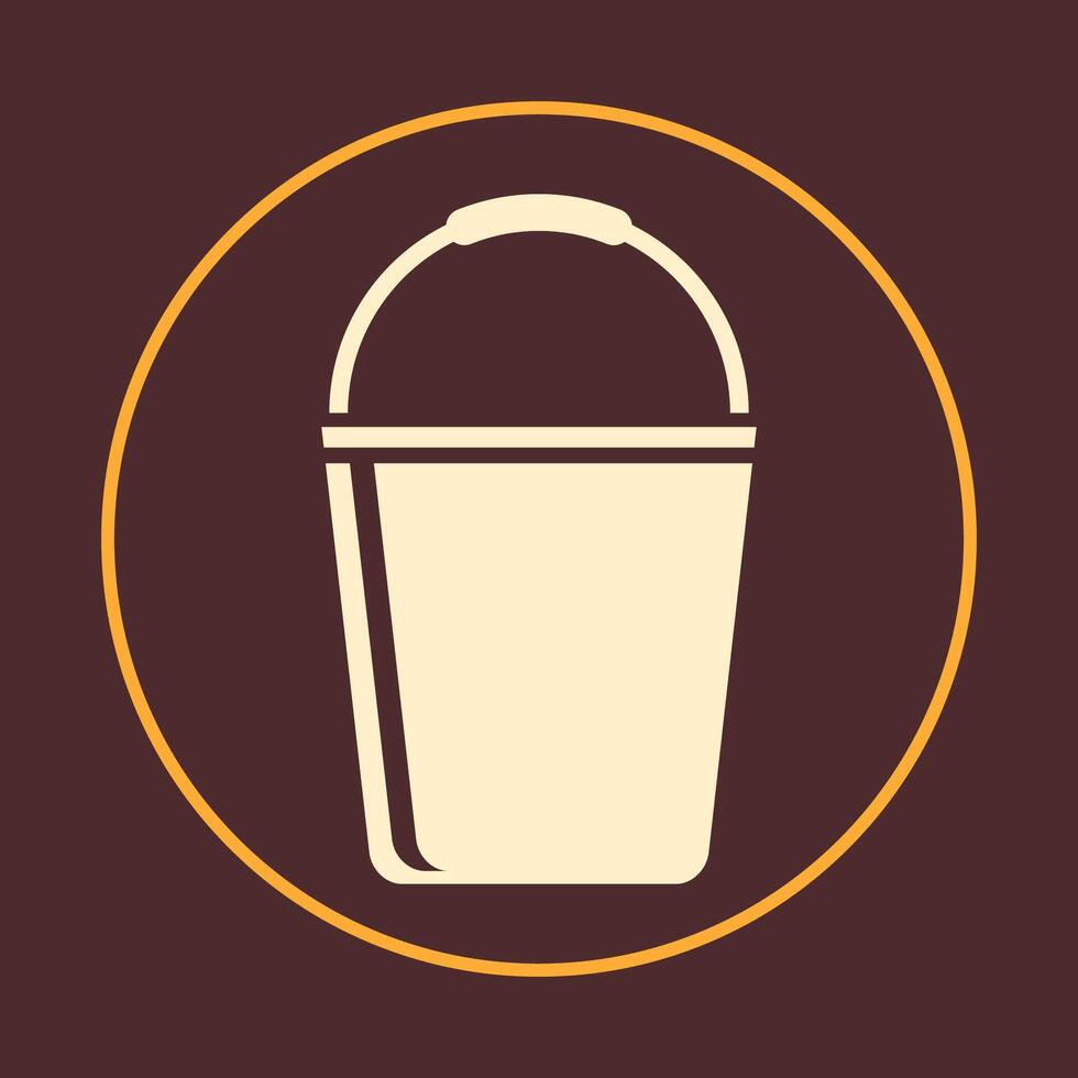 Bucket trendy icon clever abstract illustration colorful artwork beautiful design vector