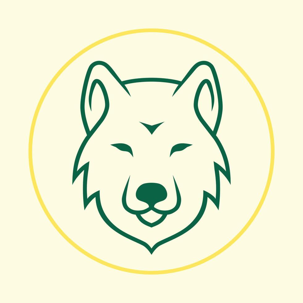Wolf head trendy icon master abstract illustration colorful artwork beautiful design vector