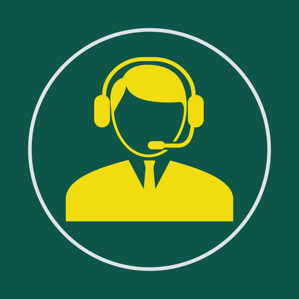 Call center trendy icon neat abstract illustration colorful artwork beautiful design vector