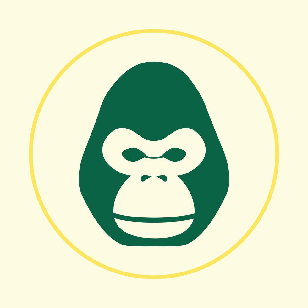 Gorilla face trendy icon master abstract illustration colorful artwork beautiful design vector