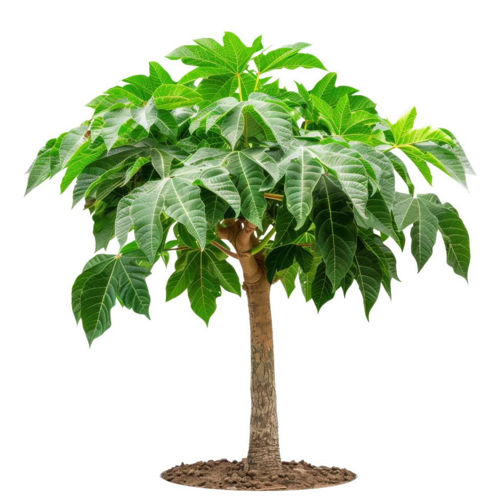 Green Papaya Tree Sapling Isolated png