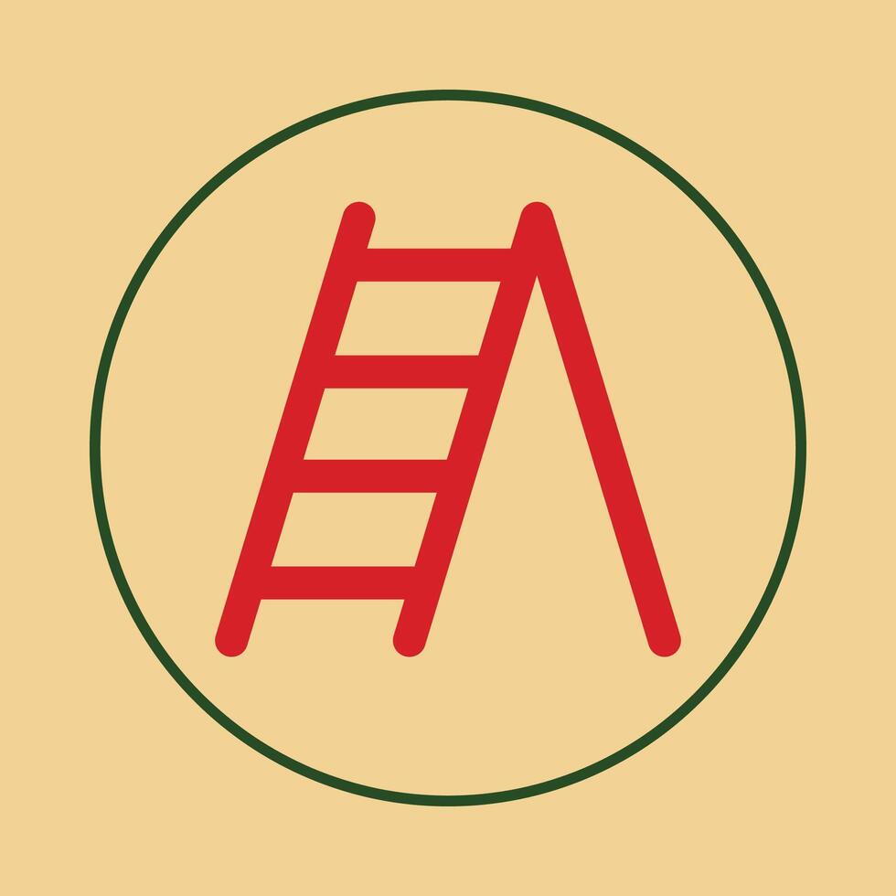 Stepladder trendy icon abstract skilled illustration colorful artwork design vector